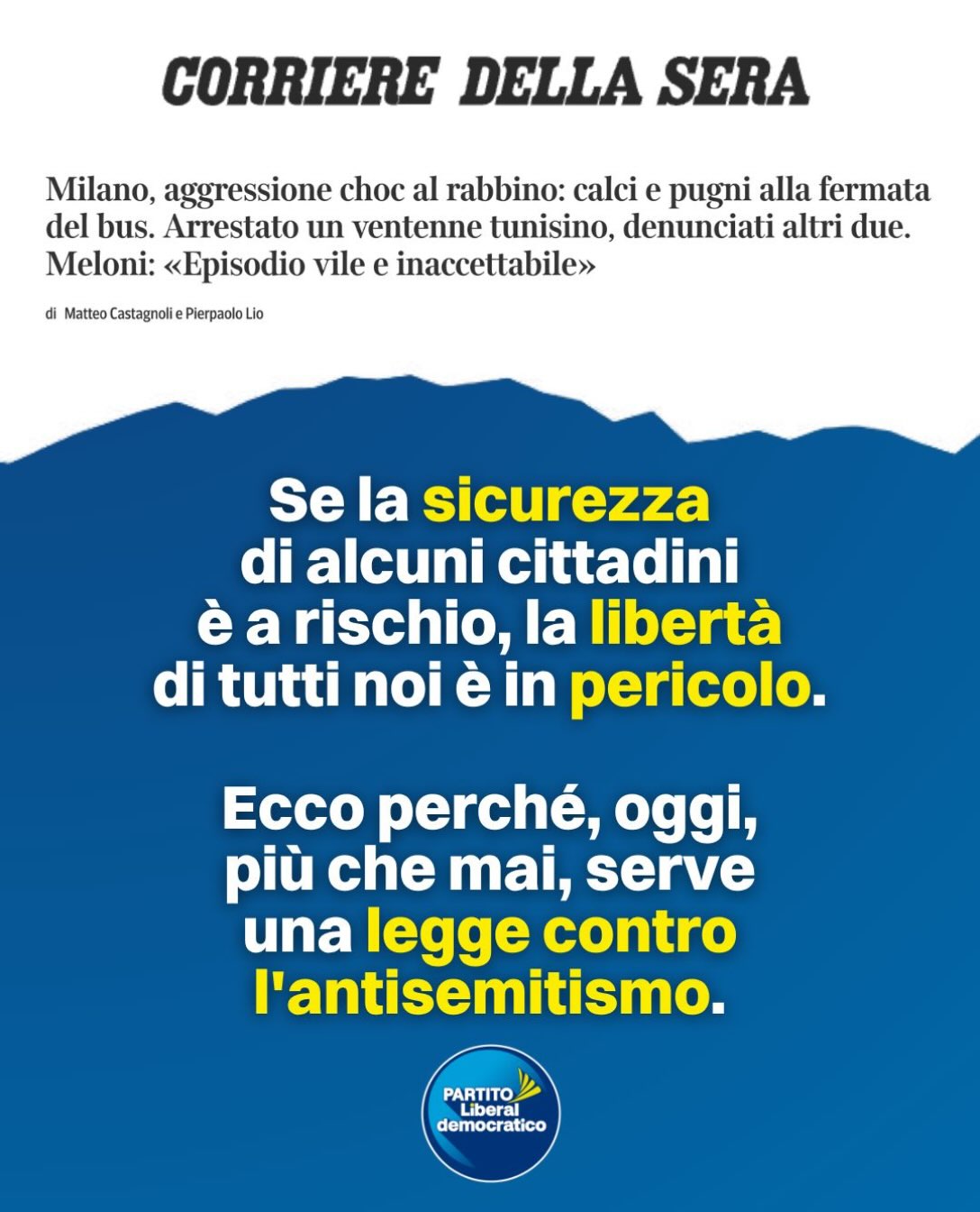 Ieri, a Milano, ha avuto luogo l’ennesimo episodio di antisemitismo: un rabbino è stato aggredito me