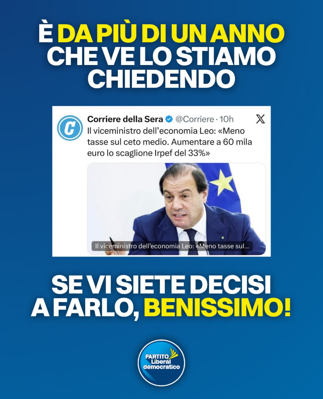 L’anno scorso hanno bocciato il nostro emendamento che proponeva questa misura.
Se quest’anno la fan