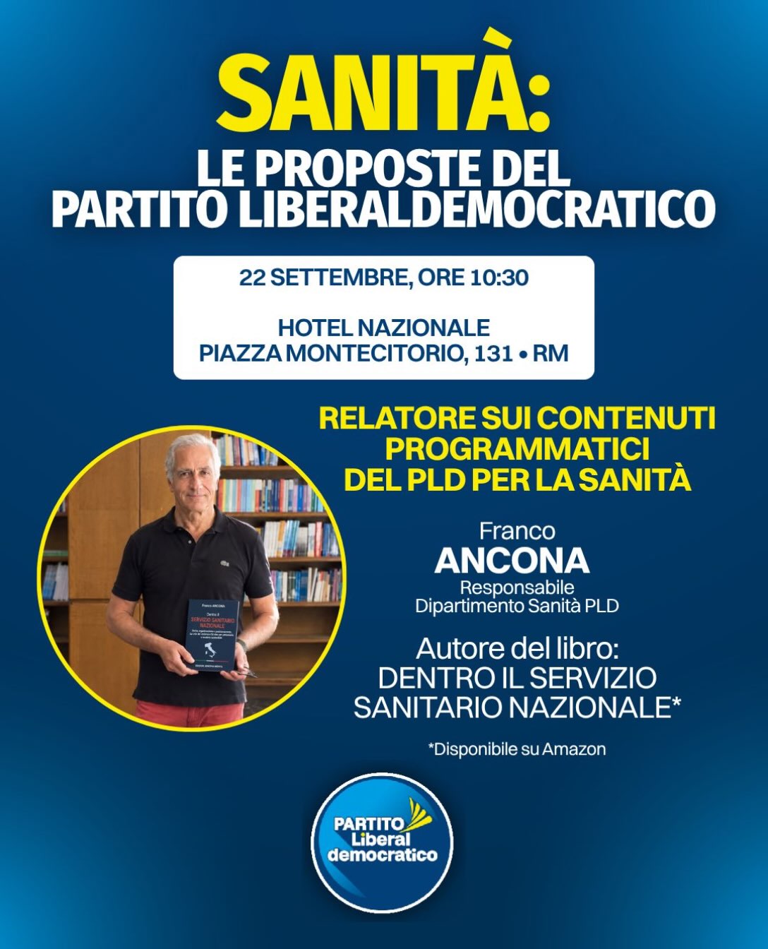 Come possiamo spendere MEGLIO i soldi delle VOSTRE tasse per la sanità?
Tra una settimana il Partit