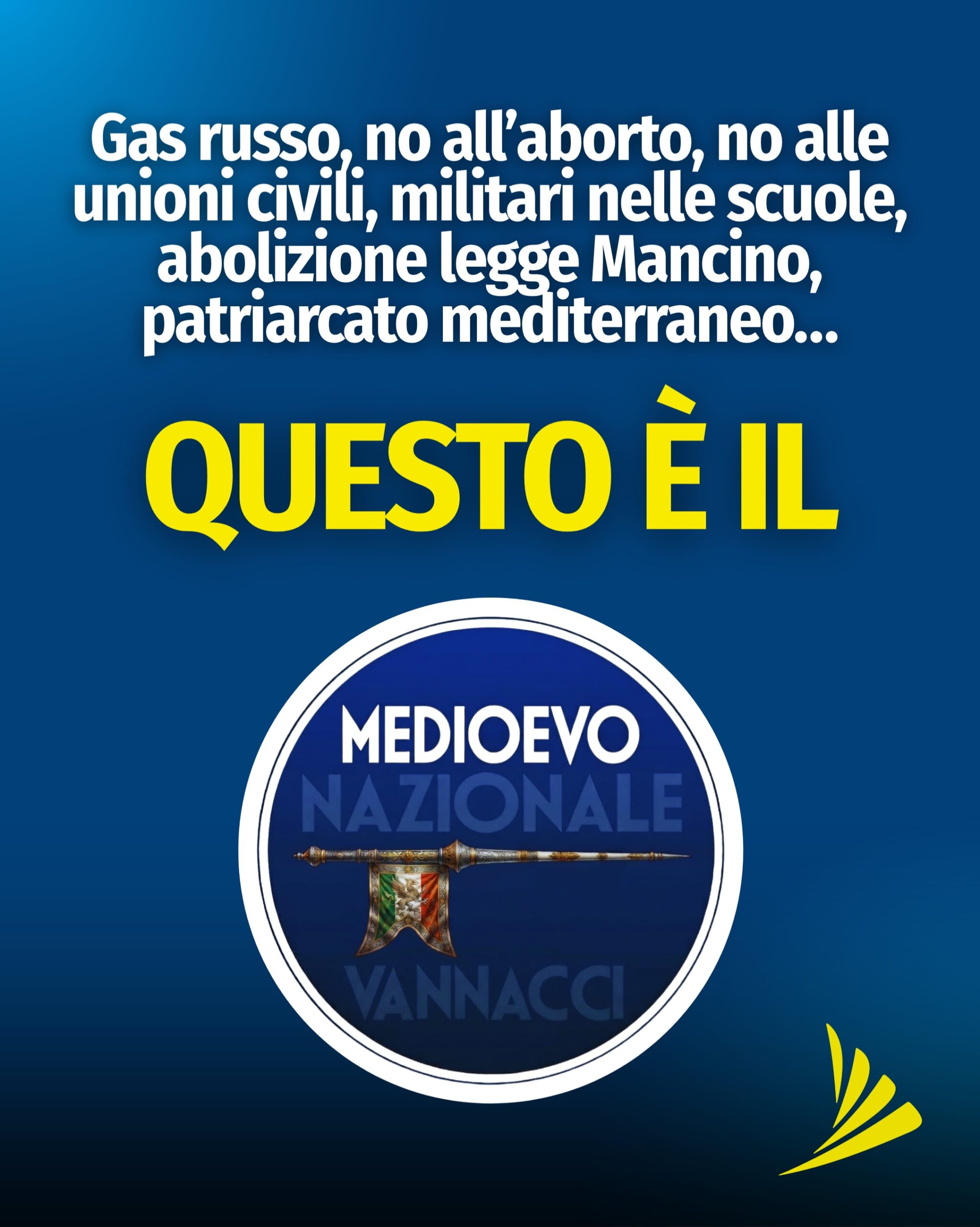 Vannacci ha chiamato il suo partito Futuro Nazionale.
Ma leggendo il suo programma, ora che è stat